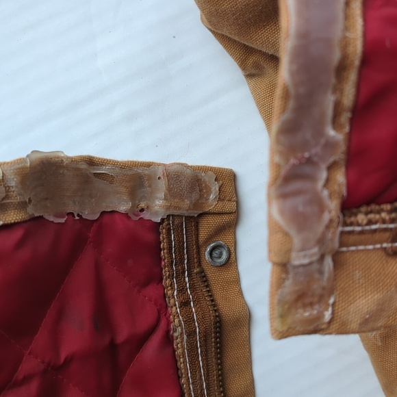 Carhartt Quilt Lined One Piece Work Wear Coverall 46 REGULAR Brown Red Tan - Picture 13 of 16